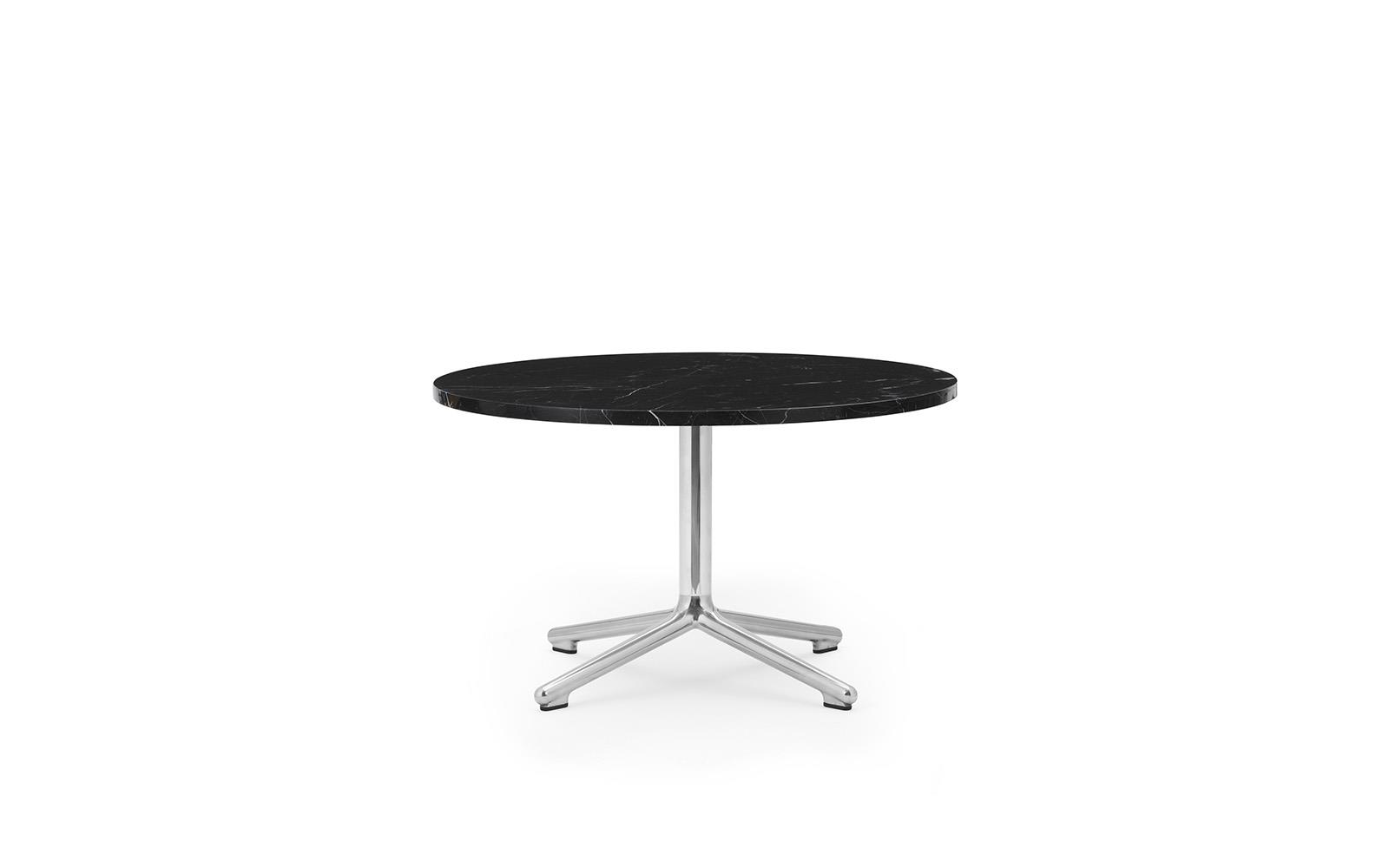 Lunar Table H40 cm Alu/Marble